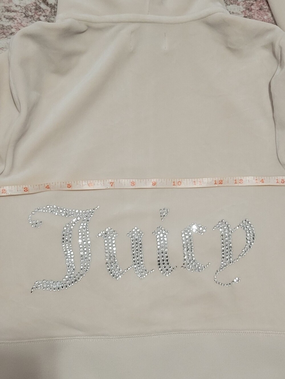 Juicy Couture Crystal Luxe Velour OG Bling Zip Up Hoodie & Pants Set - S/M - Picture 6 of 6